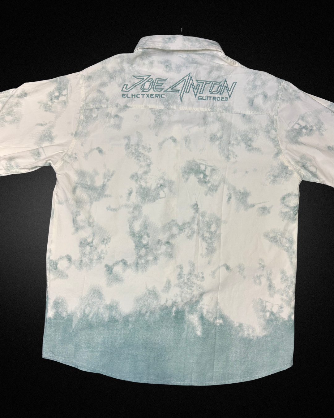 Sea Green and White Tie-dye Shirt