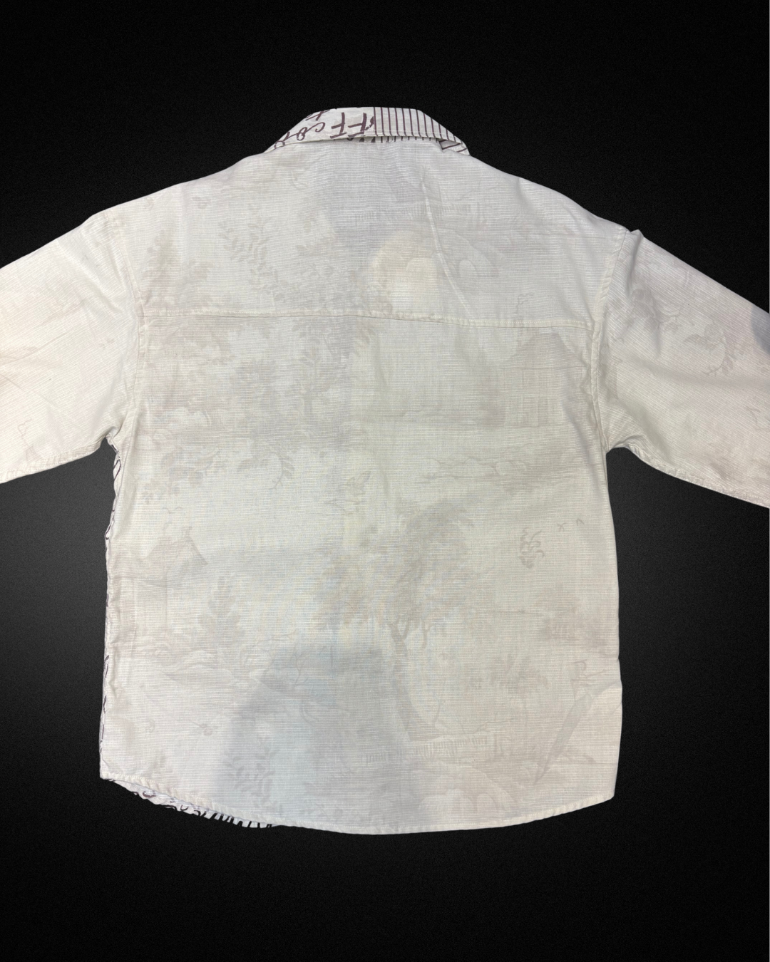 Brown and White Patterned Shirt