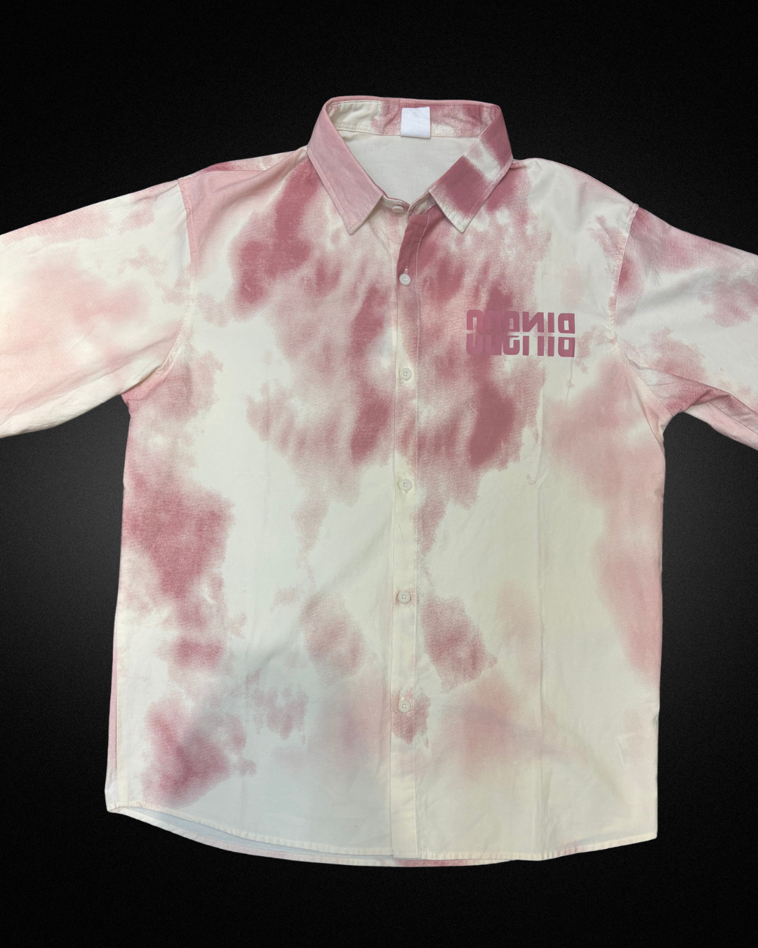 Cream Pink Drop Shoulder Shirt