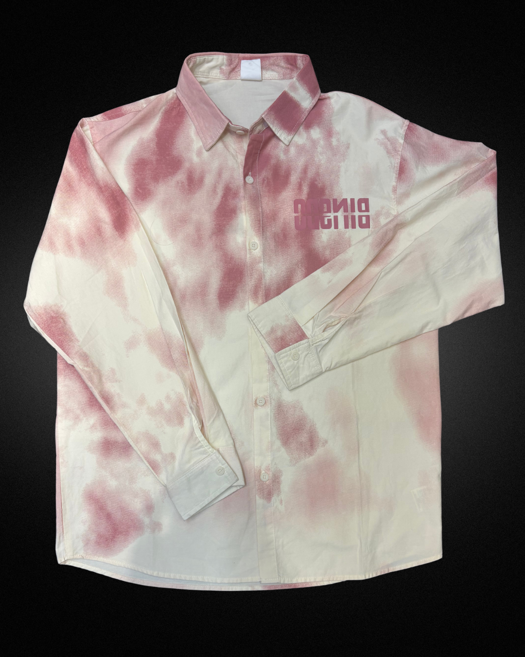 Cream Pink Drop Shoulder Shirt