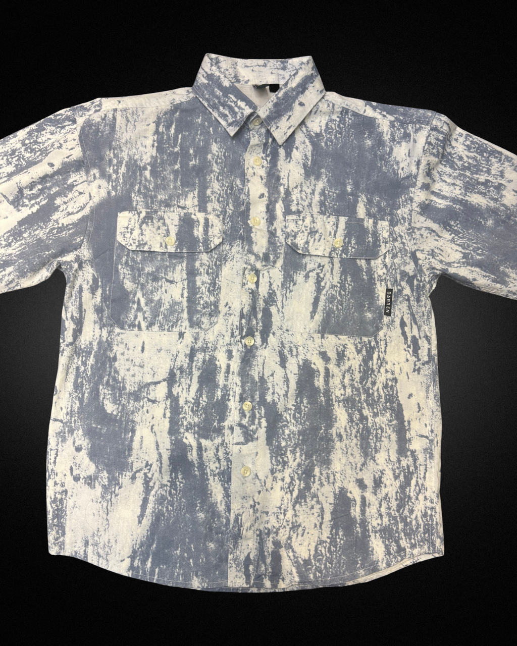 Blue and White Long Sleeved Shirt