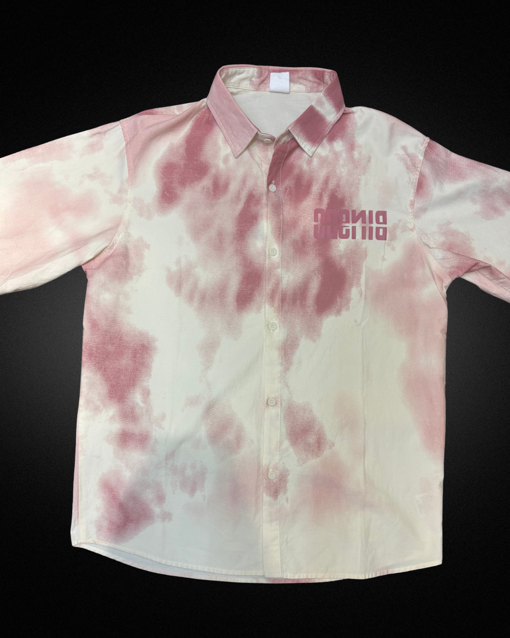 Cream Pink Drop Shoulder Shirt